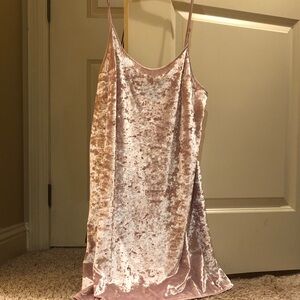 Victoria's Secret Velvet Chemise in Blush